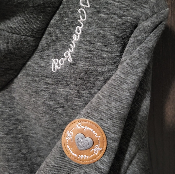 Ragwear Anabelka XL black faded pullover front pocket sweater - Picture 3 of 6